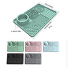 Dog Food Bowl Mat Cat Low Feeding Pet Drinking Feed Placemat Silicone Waterproof Pad