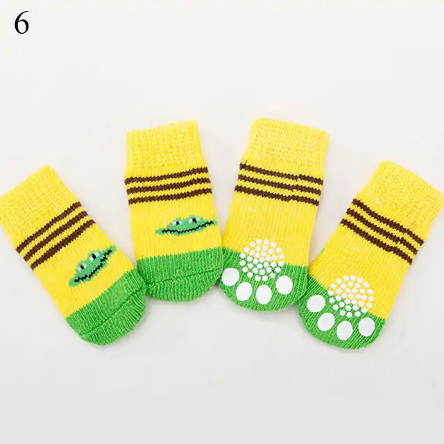 4Pcs Set Knitted Pet Socks