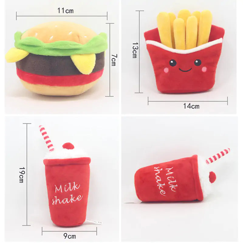 Hamburger Pet Plush Toy