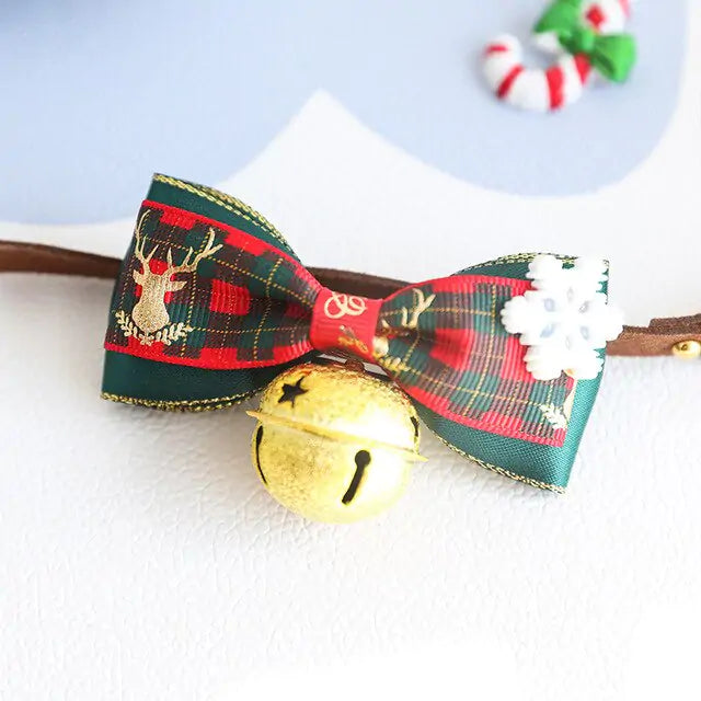 Christmas Collar Pet Bow Tie