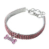 Sparkling Pet Collar with Bone Pendant