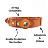 Leather Airtag Heavy Duty Dog Collar