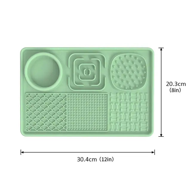 Dog Food Bowl Mat Cat Low Feeding Pet Drinking Feed Placemat Silicone Waterproof Pad