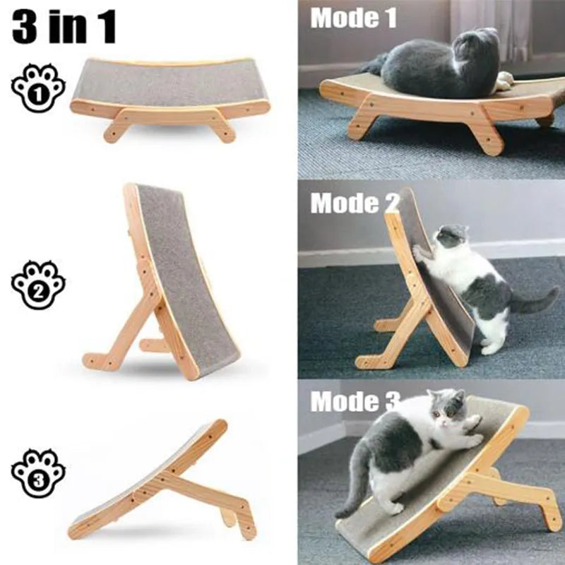 3 In 1 Corrugated Cat Furniture Bed, Scratching, Play Area