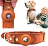 Leather Airtag Heavy Duty Dog Collar